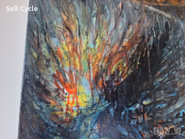 ✅КАРТИНА МАСЛО - ЕЗЕКИЛ - 50/70 СМ.❗, снимка 4 - Картини - 51529597