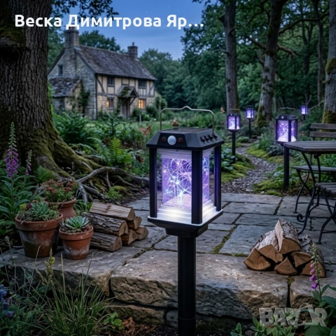 Градинска индукционна соларна лампа HW-888C-1W - стилна и функционална, снимка 3 - Соларни лампи - 53786499