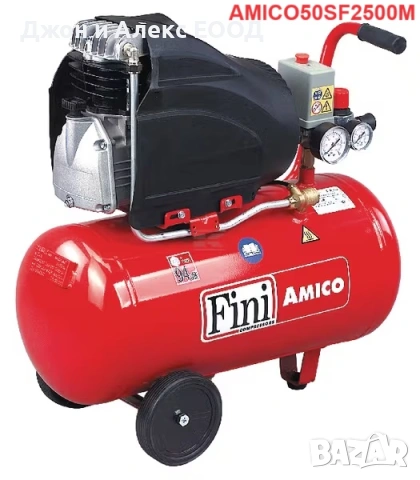 Мобилни компресори Fini 115–400 л/мин, 220–400 V, резервоар 50–90 л, снимка 3 - Компресори - 53632326