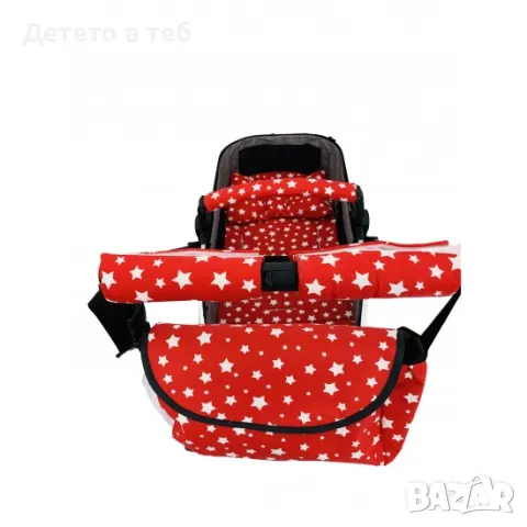 Комплект чанта, калъф за борд и протектори за дръжка - Червени звезди, снимка 1