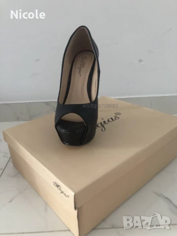 Кожени обувки на платформа и високи токчета, нови!, снимка 3 - Дамски обувки на ток - 50861631