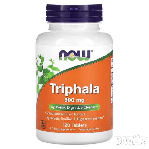 Now Foods Triphala, 500 mg, 120 таблетки, снимка 1