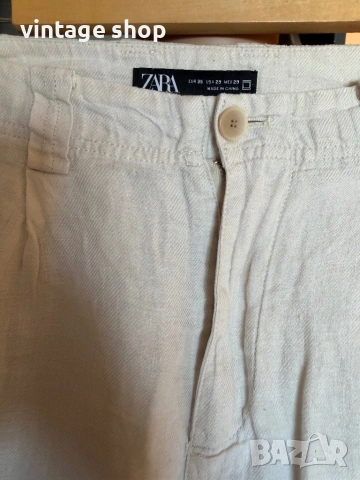 Ленен панталон Zara, размер M/L, снимка 6 - Панталони - 54126219