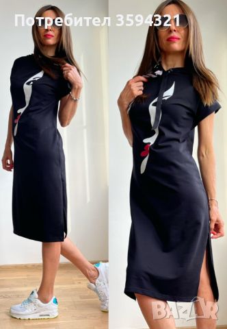 Дамска ежедневна рокля Катерина черен цвят