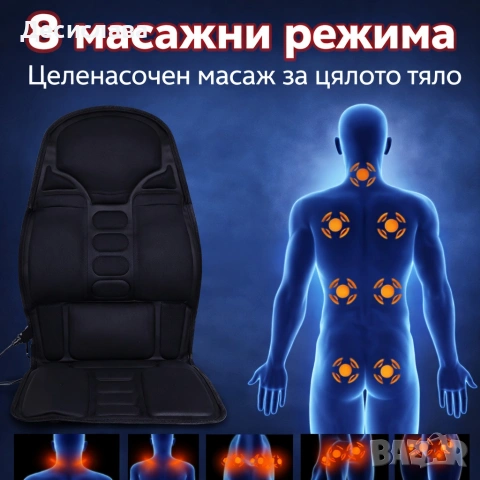 Масажна седалка с подгряване – комфорт и облекчение за тяло, което е уморено от седене, снимка 5 - Части - 53012747
