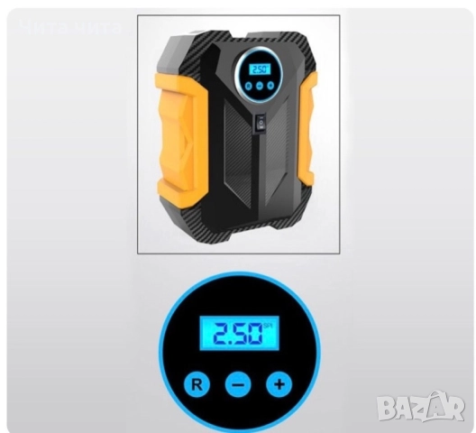 Автомобилна портативна въздушна помпа с безжичен цифров дисплей, снимка 4 - Друга електроника - 52620450