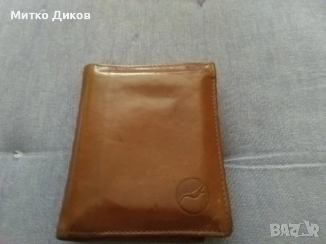 Лебед марков портфейл  естествена кожа 118х94мм , снимка 2 - Портфейли, портмонета - 51422559