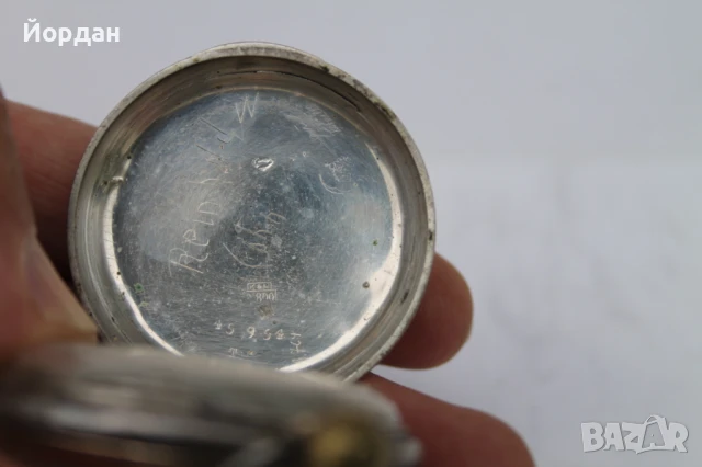 Швейцарски джобен сребърен часовник , снимка 8 - Джобни - 50462136