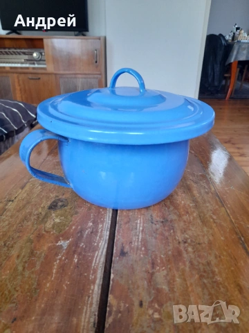 Старо емайлирано гърне,Цокало #3, снимка 2 - Други ценни предмети - 53010207