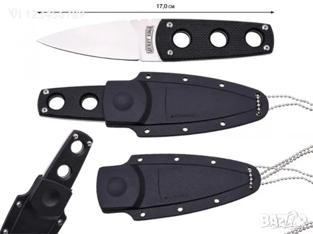 Нож за скрито носене на врата-Cold Steel Secret Edge 70х164, снимка 6 - Ножове - 47564875