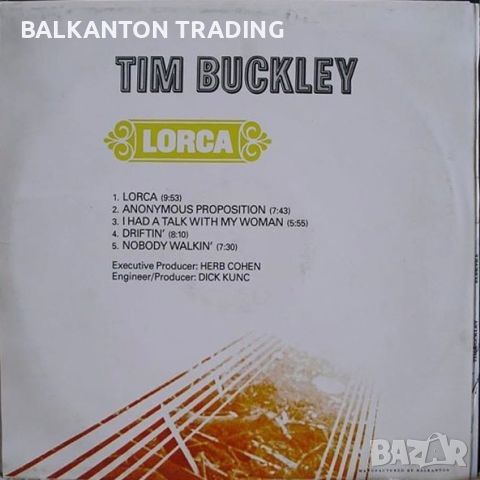 Tim Buckley. Lorca - БАЛКАНТОН, снимка 2 - Грамофонни плочи - 46676517