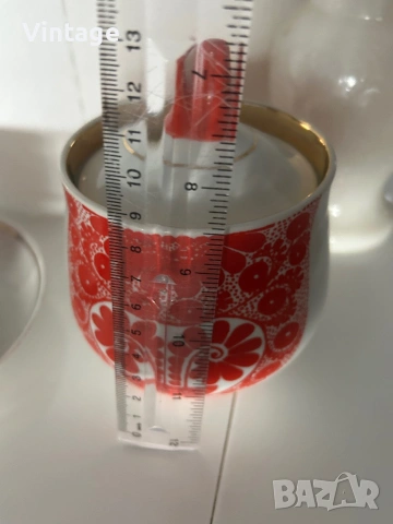 Старинен Съветски порцеланов сервиз за чай/кафе , снимка 7 - Сервизи - 54098242