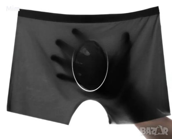 XXL Черни полупрозрачни, тънки ,дишащи,удобни боксерки , снимка 1 - Бельо - 45746927