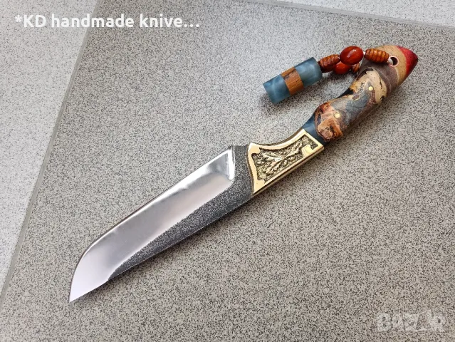 Ръчно изработен ловен нож от N690co стомана KD handmade knives ловни ножове, снимка 4 - Ножове - 47324444