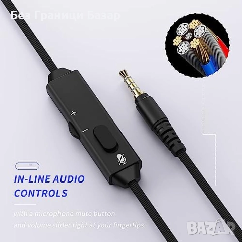 Нови Геймърски слушалки с шумопотискащ микрофон за конзоли PC Xbox, снимка 5 - Слушалки и портативни колонки - 52464125