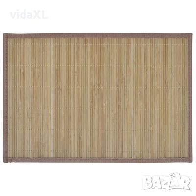 Бамбукови подложки за хранене 30 x 45 см, кафяви - 6 бр（SKU:242108, снимка 1 - Други стоки за дома - 45276323