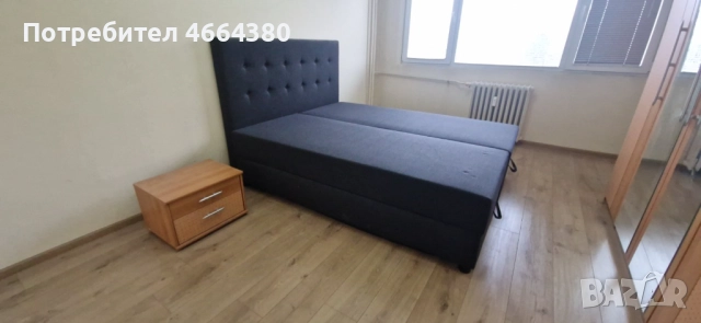 Континентално легло 160x200 см HOLDA STORAGE сиво твърд, снимка 2 - Спални и легла - 52586496