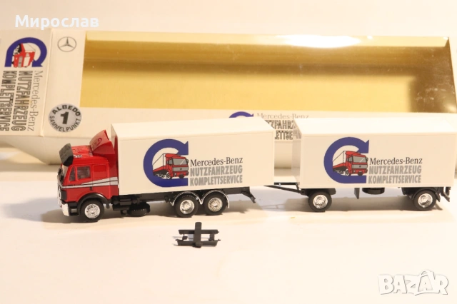 ALBEDO H0 1/87 MERCEDES BENZ ВЛЕКАЧ КАМИОН МОДЕЛ КОЛИЧКА, снимка 3 - Колекции - 53669798