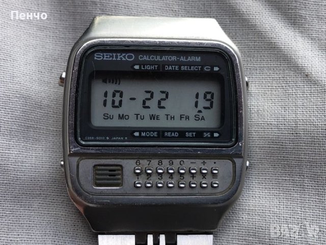 ретро LCD "SEIKO" CALCULATOR-ALARM  C359-5010 - JAPAN - 1970/79г., снимка 6 - Антикварни и старинни предмети - 45580145