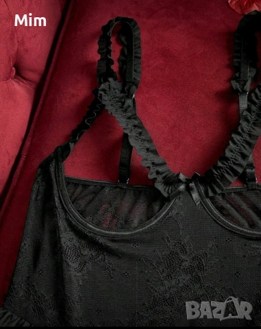 4XL Черно дантелено боди с отворен бюст и дъно , снимка 5 - Бельо - 52942031