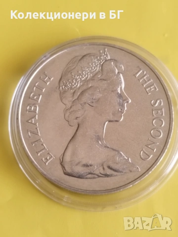 25 ПЕНСА 1973 ГОДИНА - ОСТРОВ СВЕТА ЕЛЕНА, снимка 3 - Нумизматика и бонистика - 53921245