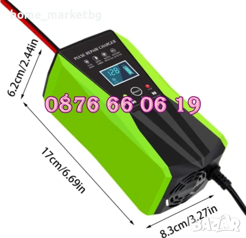 Зарядно за акумулатор 12V 10A, импулсно зарядно за акумулатор 12V 10A, снимка 2 - Аксесоари и консумативи - 54097978