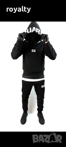 DSQUARED2 Нов Мъжки Черен Екип , снимка 2 - Спортни дрехи, екипи - 53698741