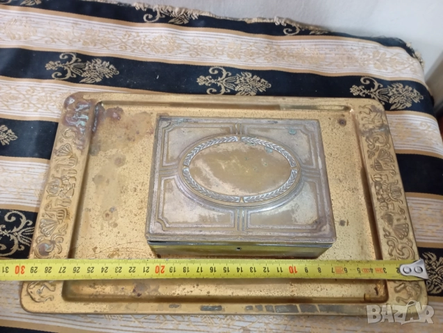 Кутия за бижута с поднос арт деко, снимка 3 - Други ценни предмети - 52933688
