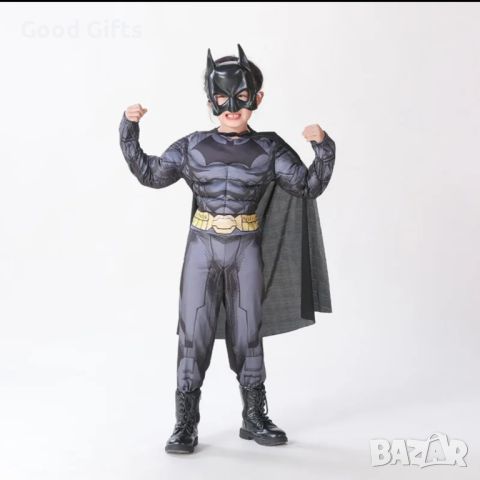 Детски костюм на Батман с мускули, маска и Ръкавица с изстрелвачка, снимка 6 - Други - 45465894