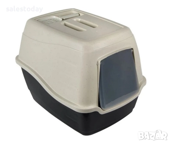 Котешка тоалетна с вратичка и лопатка