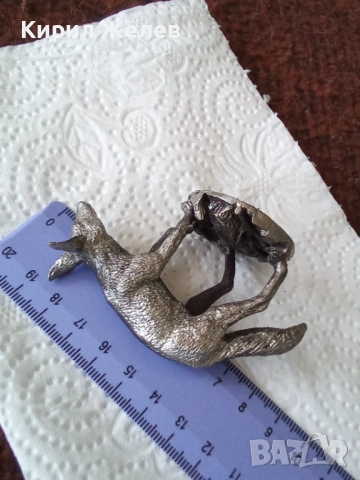 Метална фигура на лисица 🦊 54234, снимка 5 - Антикварни и старинни предмети - 53752570
