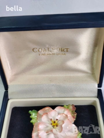 Винтидж порцеланова брошка COALPORT (1960-те), снимка 11 - Антикварни и старинни предмети - 53654049