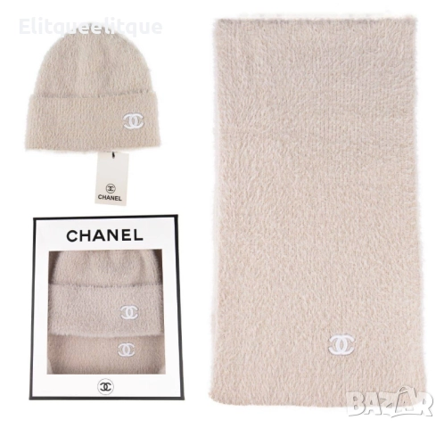 зимен шал и шапка calvin klein chanel , снимка 14 - Шапки - 52415870