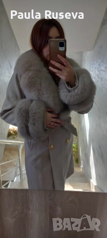 Палто кашмир и лисица