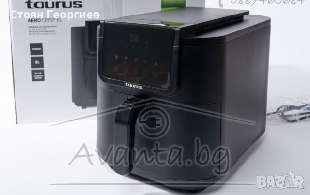 Чисто нов Airfryer TAURUS 8l 1700w, снимка 2 - Фритюрници - 45807860