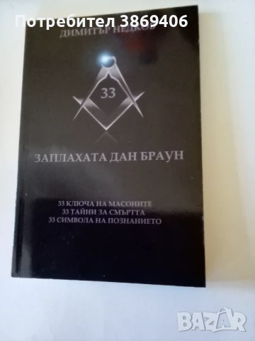 Заплахата Дан Браун Димитър Недков Стандарт 2009 г меки корици 