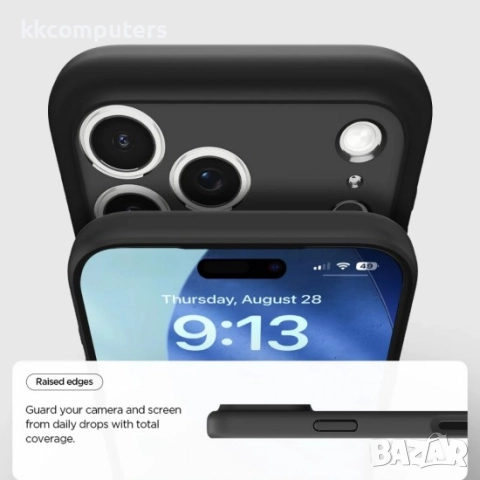 Оригинален кейс Spigen Ultra Hybrid, За iPhone 17 Pro (6.3), Черен и Протектор, снимка 8 - Калъфи, кейсове - 51922744