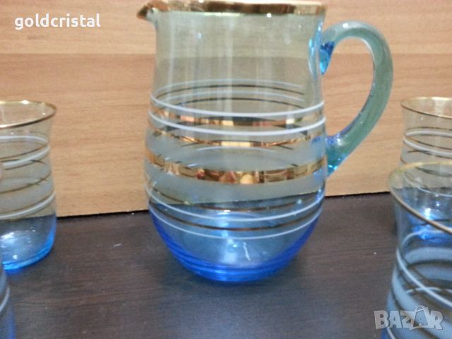 Ретро стъклени чаши с кана Чехословакия , снимка 5 - Антикварни и старинни предмети - 46337304
