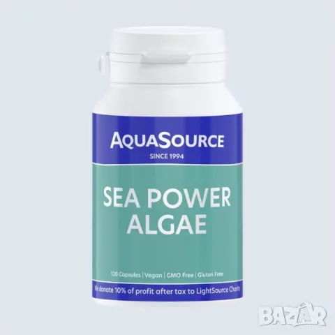 AquaSource Sea Power Algae водорасли морска енергия 120 капсули, снимка 1