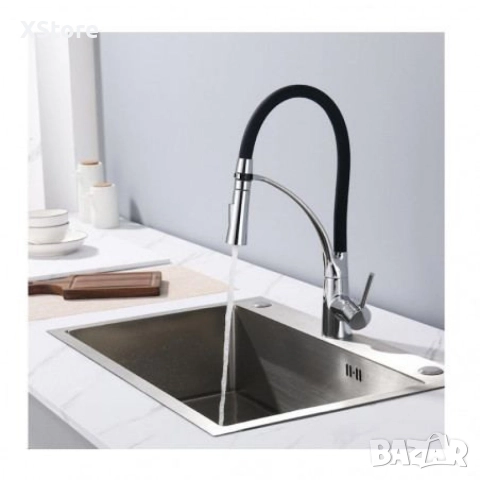 Смесител за вода, верт. с покр. от хром с Черен, снимка 3 - Смесители - 52588658