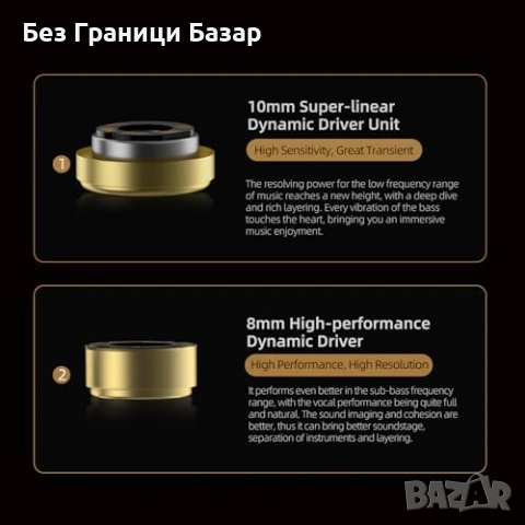 Нови KZ ZA12 хибридни слушалки 6 драйвера 2pin сменяем кабел 3.5мм, снимка 6 - Слушалки и портативни колонки - 53536296