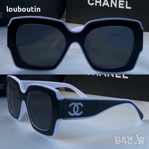 Дамски слънчеви очила квадратни черно и бяло