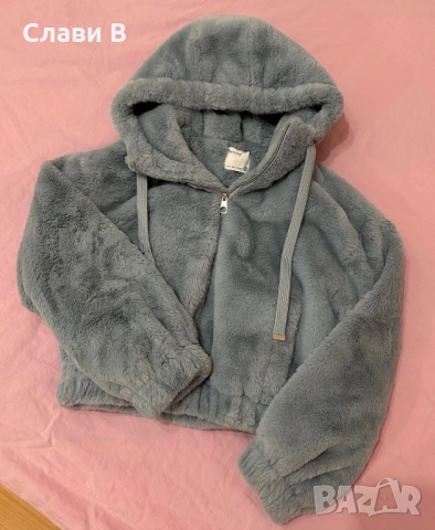 Пухкаво яке с качулка