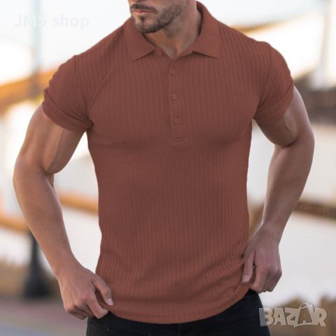Мъжки едноцветни блузи с къси ръкави в изчистен стил, 11цвята , снимка 12 - Блузи - 45306106