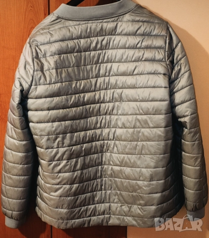 🧥 Дамско есен/ранна зима леко светлосиньо шушляково яке| 2XL–3XL, снимка 2 - Якета - 52472361