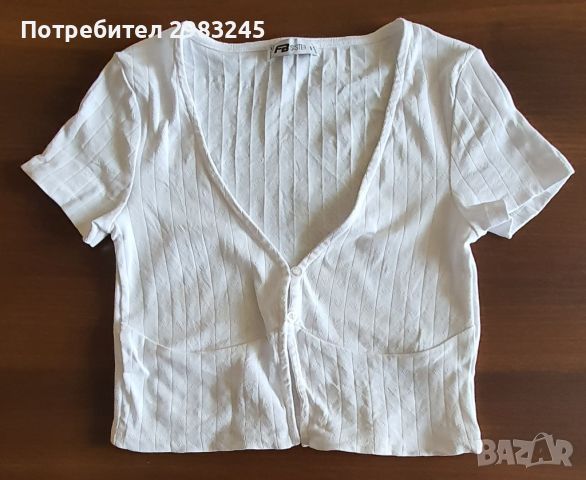 Дамска бяла блуза , снимка 1 - Тениски - 46447522