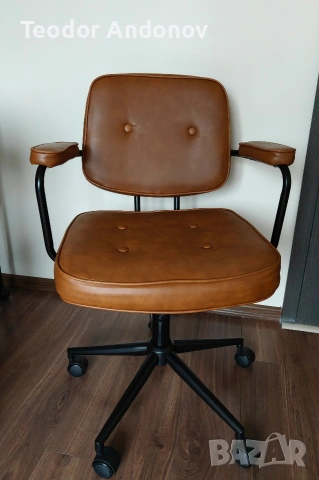 Луксозен офис стол, снимка 5 - Столове за офис - 53496865