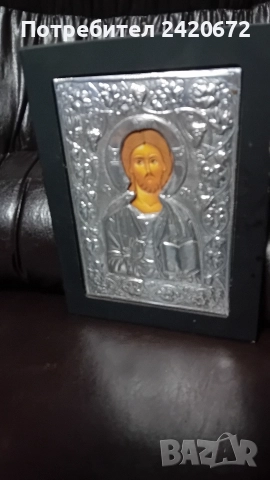 стара икона на Исус Христос, снимка 2 - Други ценни предмети - 52704237