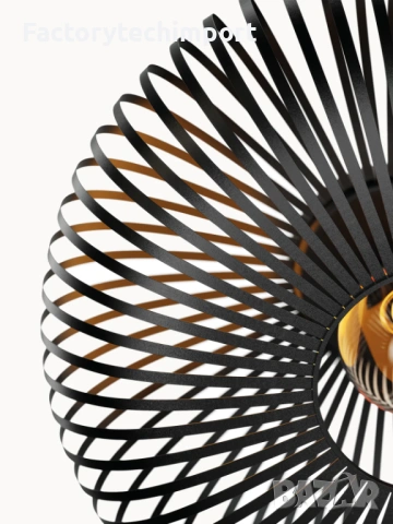 Дизайнерски черен плафон NOLT Arcadia Ø40 см, снимка 3 - Лампиони - 53277030