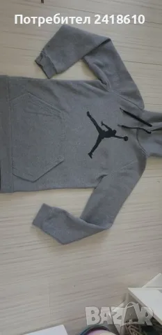 Jordan Cotton Hoodie SWOOSH Mens Size S  ОРИГИНАЛ! Мъжки Суичер !, снимка 2 - Спортни дрехи, екипи - 47449662